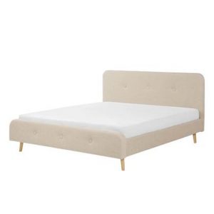 Tweepersoonsbed Beliani Beige