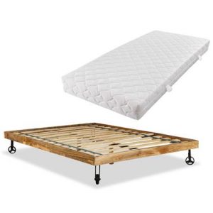 Tweepersoonsbed vidaXL Bruin