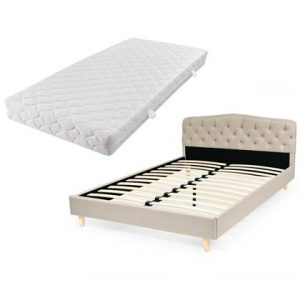 Tweepersoonsbed vidaXL Beige