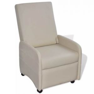 Fauteuil vidaXL Crème