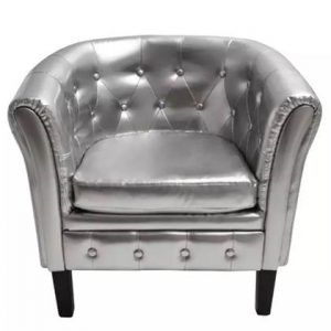 Fauteuil vidaXL Zilver