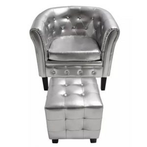 Fauteuil vidaXL Zilver