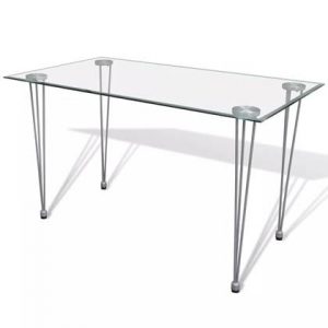 Eettafel vidaXL Zilver