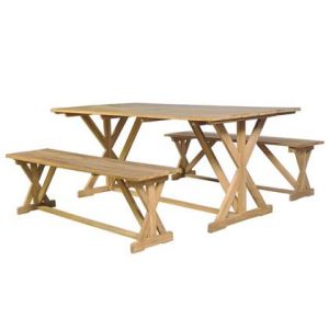 Eettafel vidaXL Bruin