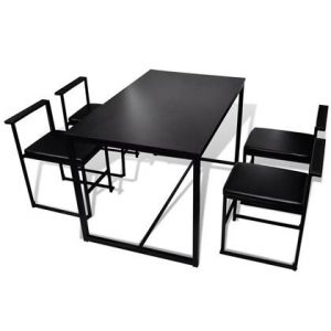 Eettafel vidaXL Zwart