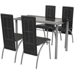 Eettafel vidaXL Zwart