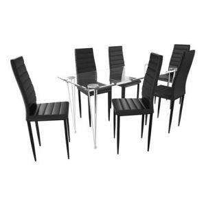 Eettafel vidaXL Zwart