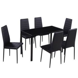 Eettafel vidaXL Zwart