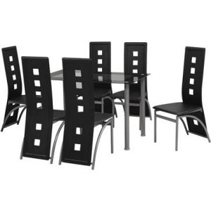 Eettafel vidaXL Zwart