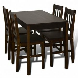 Eettafel vidaXL Bruin