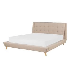 Tweepersoonsbed Beliani Beige