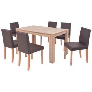 Eettafel vidaXL Bruin