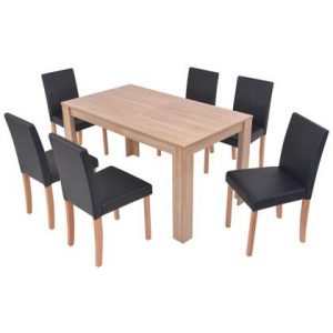 Eettafel vidaXL Bruin