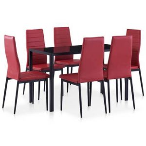 Eettafel vidaXL Rood