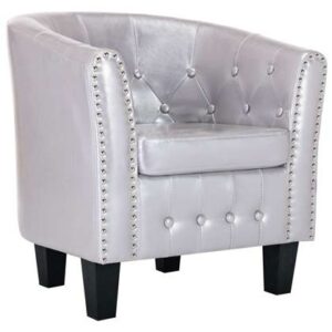 Fauteuil vidaXL Zilver