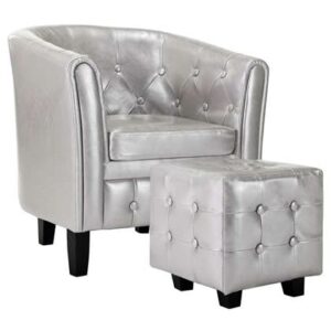 Fauteuil vidaXL Zilver